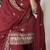 Maroon embroidery satin fully stitched sarara palazzo suit set