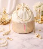 Cream color pearl handle designer batwa