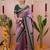 Light purple floral, zari work soft silk saree with blouse