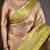 Light pink, green floral, paisely, zari woven kanjivaram semi silk saree with blouse