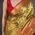 Gold floral, paisely, zari woven kanjivaram semi silk saree with blouse