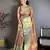 Pink floral, paisely, zari woven kanjivaram semi silk saree with blouse