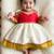 kids newborn babygirl silk frock/diwali dress/ethnicwear/festive indianwear cream&red