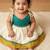 kids newborn babygirl silk frock/diwali dress/ethnicwear/festive indianwear cream&green