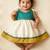 kids newborn babygirl silk frock/diwali dress/ethnicwear/festive indianwear cream&green