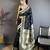 Black floral, zari woven soft silk saree with blouse