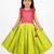 Light green & pink combo baby girls silk lehenga choli | traditional party perfect & festive dress