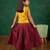 Maroon & yellow combo baby girls silk lehenga choli | traditional party perfect & festive dress