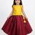 Maroon & yellow combo baby girls silk lehenga choli | traditional party perfect & festive dress
