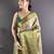 Green floral, peacock zari woven kanjivaram tissue silk saree with blouse