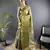 Green floral, peacock zari woven kanjivaram tissue silk saree with blouse