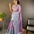 Lavender floral, zari woven kanjivaram tissue silk saree with blouse