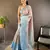 Peach floral, zari woven kanjivaram tissue silk saree with blouse