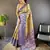 Yellow floral, zari woven kanjivaram tissue silk saree with blouse