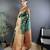 Green floral, paisely, zari woven banarasi silk saree with blouse