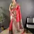 Pink floral, paisely, zari woven banarasi silk saree with blouse