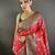 Pink floral, paisely, zari woven banarasi silk saree with blouse