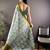 Grey floral, zari woven kanjivaram tissue silk saree with blouse