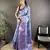 Sky blue floral, zari woven kanjivaram tissue silk saree with blouse
