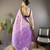 Lavender, purple floral, zari woven kanjivaram tissue silk saree with blouse