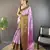 Lavender, wine floral, zari woven kanjivaram tissue silk saree with blouse