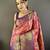 Pink floral, zari woven kanjivaram tissue silk saree with blouse