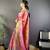 Pink floral, zari woven kanjivaram tissue silk saree with blouse