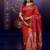 Red temple border, zari work soft silk saree with blouse