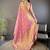 Light pink floral, zari woven banarasi silk saree with blouse
