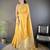 Yellow striped, zari woven cotton saree with blouse