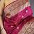 Dark pink floral, zari woven banarasi silk saree with blouse