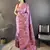 Lavender floral, meenakari, zari woven pashmina silk saree with blouse