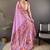 Lavender floral, meenakari, zari woven pashmina silk saree with blouse