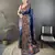 Navy blue floral, meenakari, zari woven pashmina silk saree with blouse