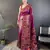 Wine floral, meenakari, zari woven pashmina silk saree with blouse