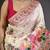 White peacock, floral pashmina silk saree with blouse