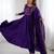 Chanderi silk hand work purple readymade gown