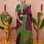 Burgundy floral, zari work soft silk saree with blouse