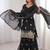 Gergette embroidery  work black readymade salwar suit