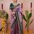 Light purple floral, zari work soft silk saree with blouse