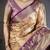 Beige floral, paisely, zari woven banarasi silk saree with blouse