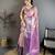 Pink floral, paisely, zari woven banarasi silk saree with blouse