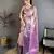 Pink floral, paisely, zari woven banarasi silk saree with blouse