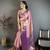 Pink, purple floral, zari woven kanjivaram silk saree with blouse