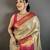 Dark pink floral, zari woven kanchipuram silk saree with blouse