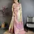 Pink floral, zari woven kanchipuram silk saree with blouse