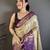 Purple floral, zari woven kanchipuram silk saree with blouse