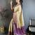 Purple floral, zari woven kanchipuram silk saree with blouse