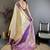 Purple floral, zari woven kanchipuram silk saree with blouse