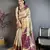Wine floral, zari woven kanchipuram silk saree with blouse